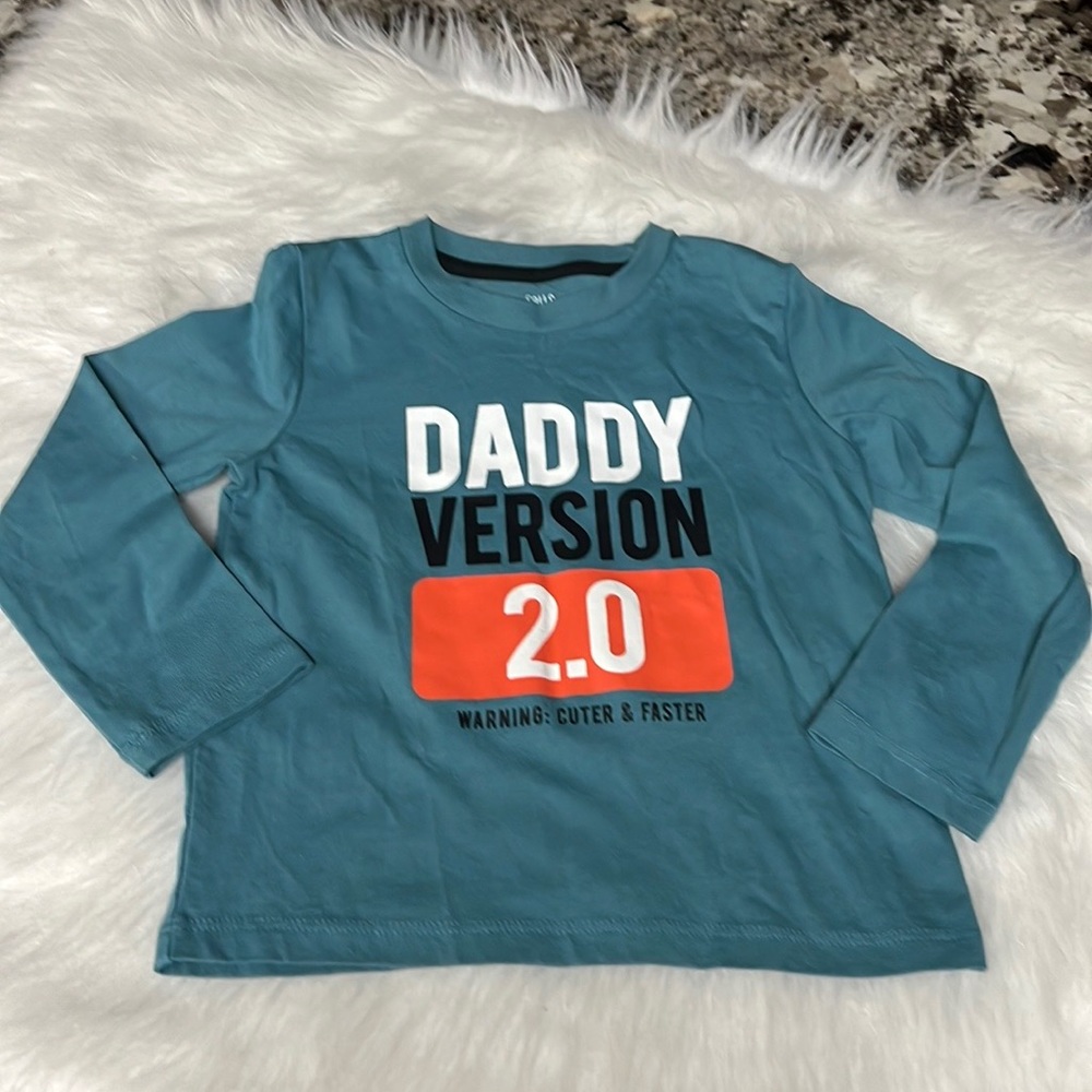 Little boys shirt Daddy Version 2.0 Long Sleeve 3T